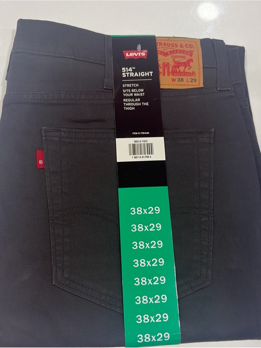 Levi's 514 Straight Men's Jeans - Charcoal Gray